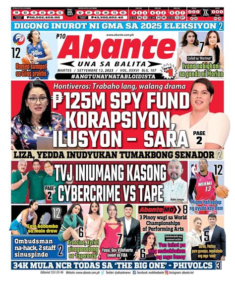 Abante News (@AbanteNews) .